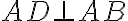AD \bot AB AD \bot AB