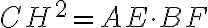 CH^2=AE\cdot BF