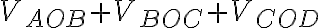 V_{AOB}+V_{BOC} +V_{COD}