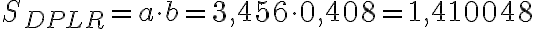 S_{DPLR}=a\cdot b=3,456\cdot0,408=1,410048