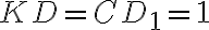 KD =CD_1= 1