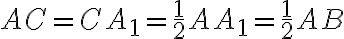 AC=CA_1=\frac{1}{2}AA_1=\frac{1}{2}AB