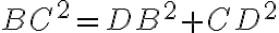 BC^2=DB^2+CD^2
