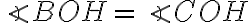 \angle{BOH}=\angle{COH}