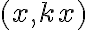 (x,kx)