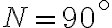 N=90^\circ