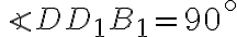 \angle DD_1B_1 = 90^\circ