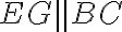 EG \parallel BC