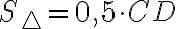 S_\triangle=0,5\cdot CD
