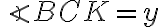 \angle{BCK}=y