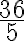 \frac{36}{5}