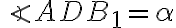 \angle ADB_{1}=\alpha