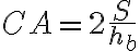 CA= 2 \frac{S}{h_b}