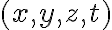 (x, y, z,t)
