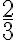 \dfrac{2}{3}