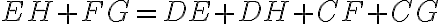 EH+FG=DE+DH+CF+CG