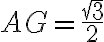 AG=\frac{\sqrt{3}}{2}