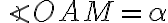 \angle{OAM}=\alpha