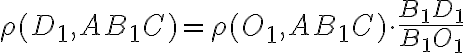 \rho(D_1,AB_1C)=\rho(O_1,AB_1C)\cdot \frac{B_1D_1}{B_1O_1}