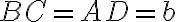 BC=AD=b