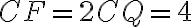CF=2CQ=4