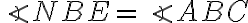 \angle NBE = \angle ABC