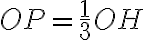 OP=\frac{1}{3}OH