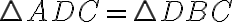 \triangle ADC=\triangle DBC