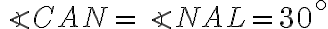 \angle CAN ={\angle NAL}=30^\circ 