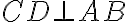 CD\bot AB