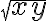{\sqrt{xy}}