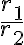 \frac{r_1}{r_2}