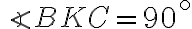 \angle BKC=90^{ \circ}