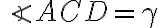\angle ACD=\gamma