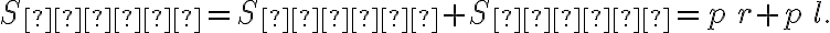 S_{пир}=S_{осн}+S_{бок}=p\,r+p\,l. S_{пир}=S_{осн}+S_{бок}=p\,r+p\,l.