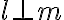 l\perp{m}
