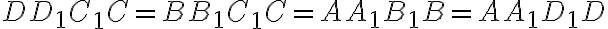 DD_1C_1C=BB_1C_1C=AA_1B_1B=AA_1D_1D