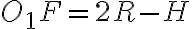 O_{1}F=2R-H