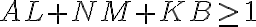  AL+NM+KB \geq1 