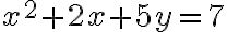 x^2+2x+5y=7