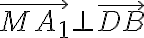 \vec{M A_1} \bot \vec{D B}
