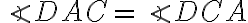\angle DAC =\angle DCA