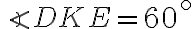 \angle DKE = 60^{\circ} 