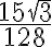 \frac{15\sqrt{3}}{128} \frac{15\sqrt{3}}{128}