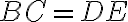 BC=DE