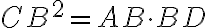 CB^2=AB\cdot BD