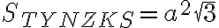 S_{TYNZKS} = a^2\sqrt{3}