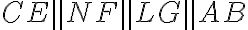 CE\parallel{}NF\parallel{}LG\parallel{}AB