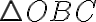 \triangle OBC
