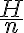 \frac{H}{n}